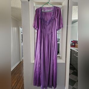 Vintage Purple Nightgown And Robe